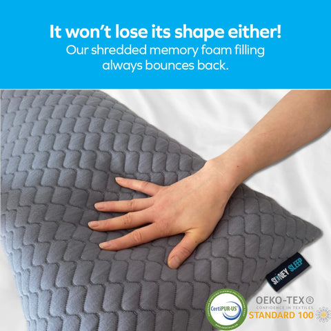 Sidney Sleep mini next to a boarding pass to show compact travel scale