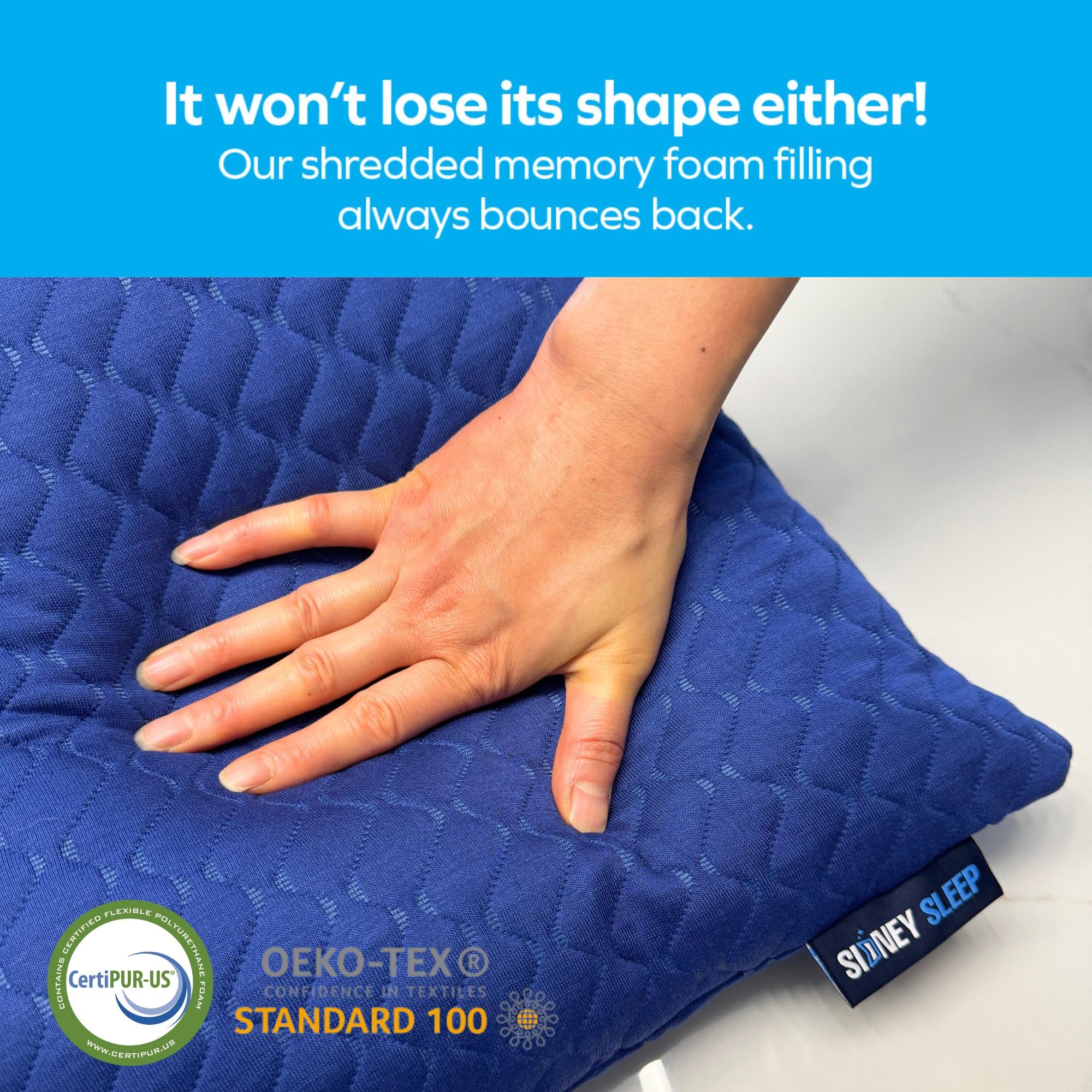 Sidney Sleep plush cover fabric detail emphasizing soft breathable material for cooler nights