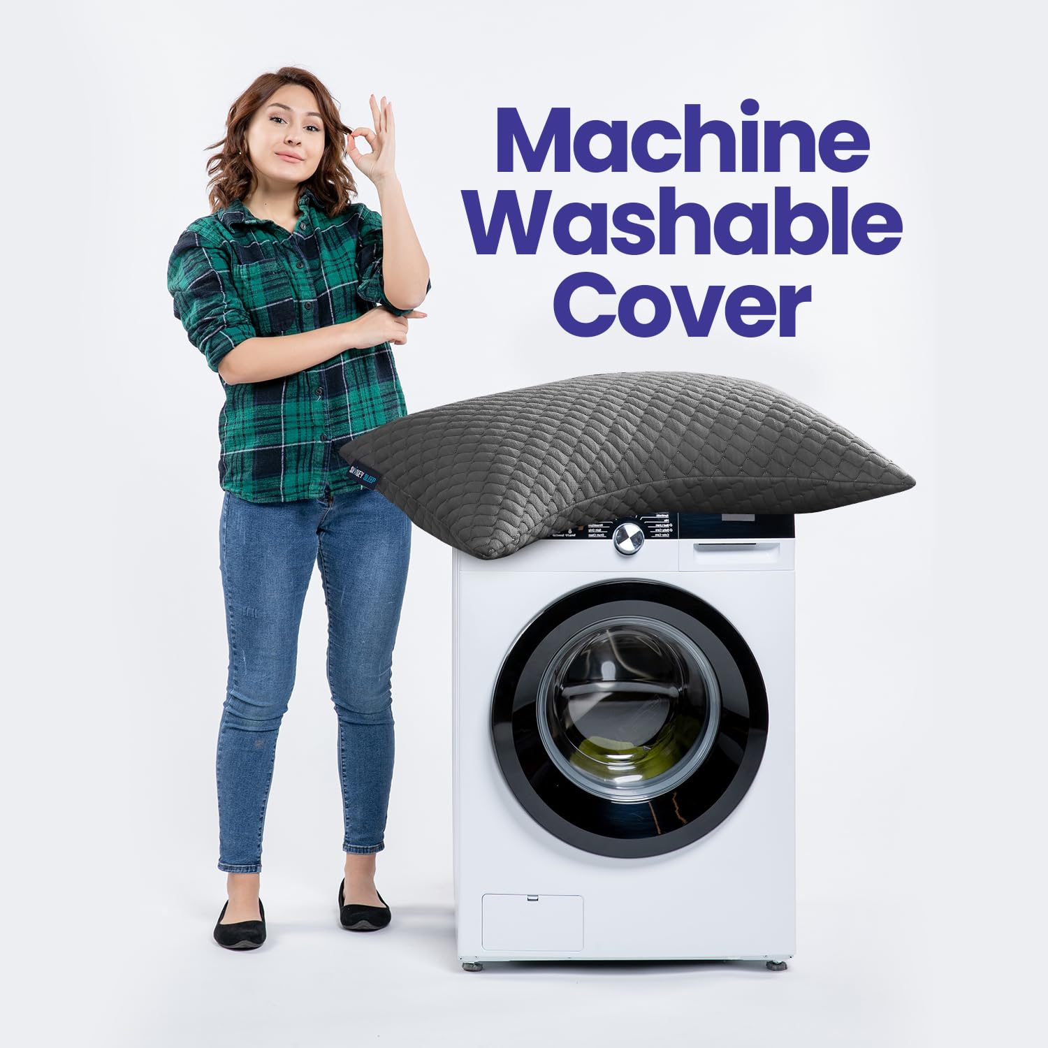 Sidney Sleep removable cover zipper detail, enables easy machine washing