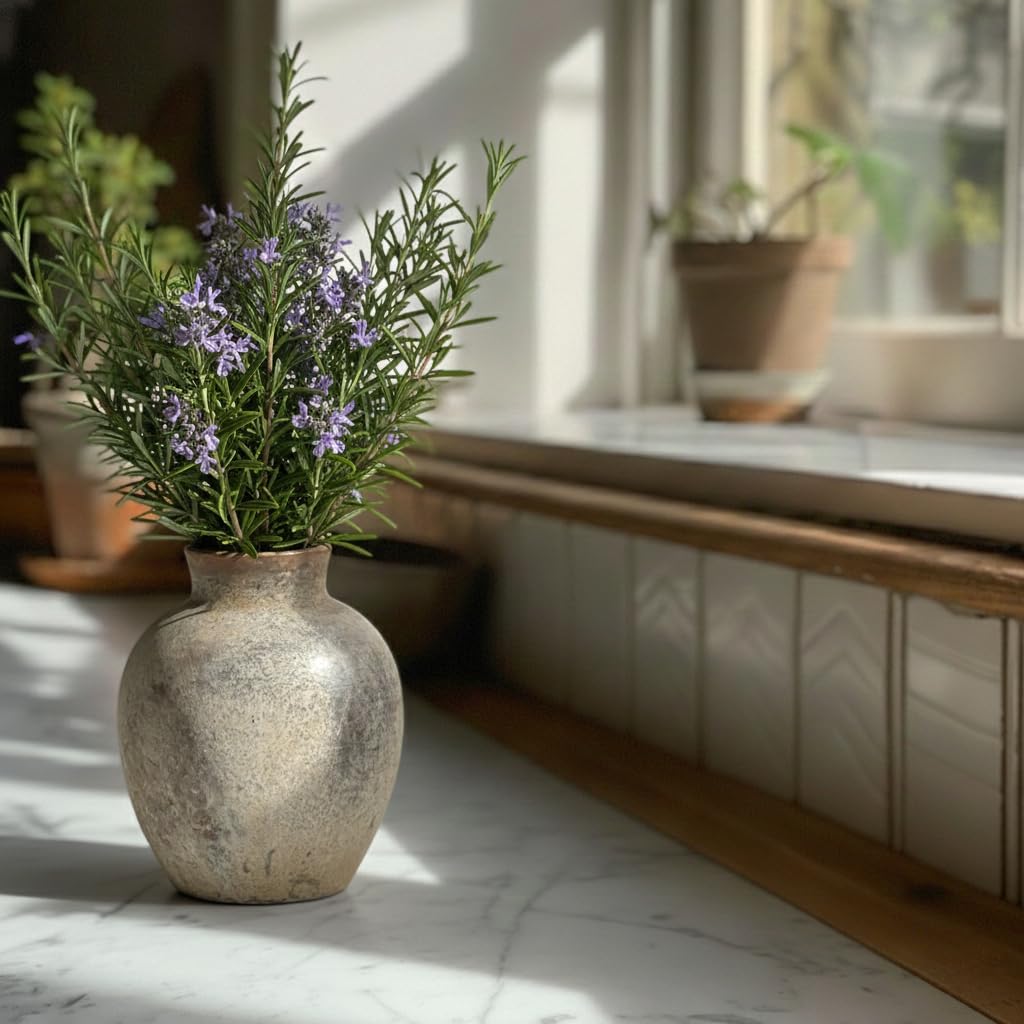 SIDUCAL on a bathroom vanity adding boho farmhouse ambiance