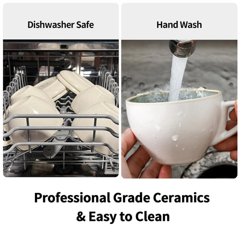 SIDUCAL set inside dishwasher rack showing easy cleanup and durability