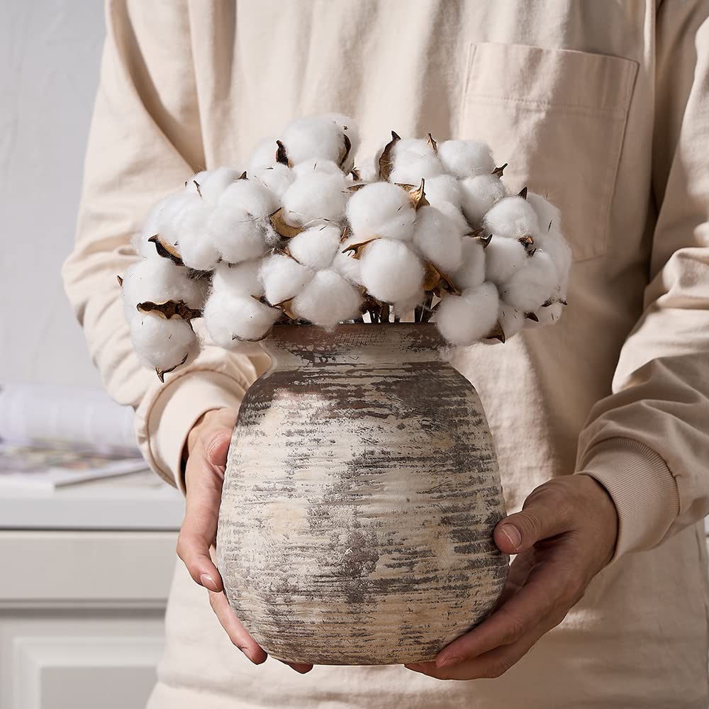 SIDUCAL vase with faux flowers on living room table adding farmhouse charm and focal interest