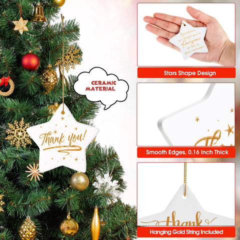 Sieral double-sided printed star showing gratitude and encouragement messages