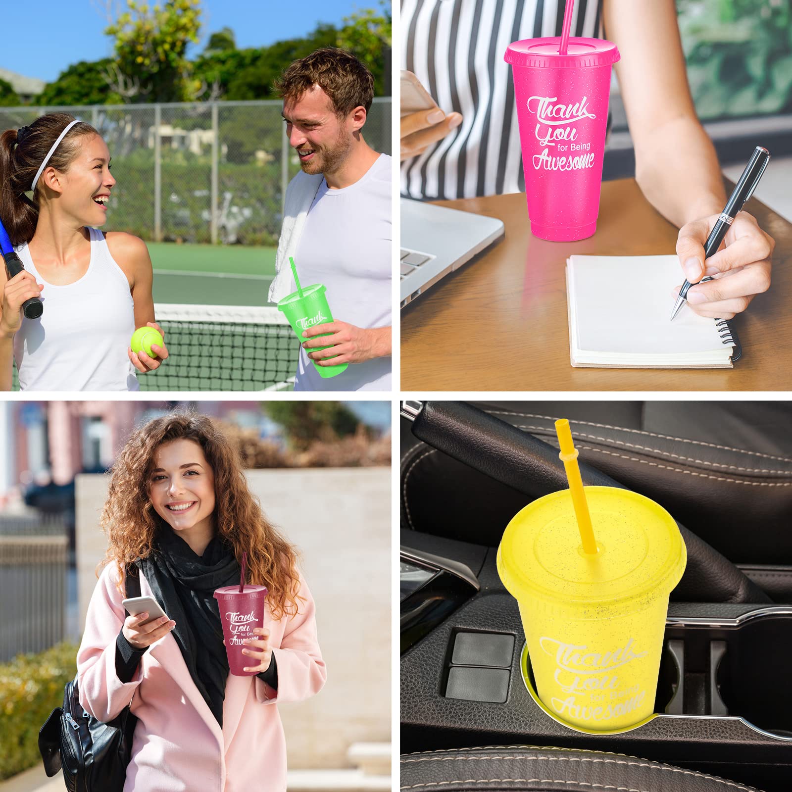 Sieral individual cup as a gift showing printed thank-you message and ready-to-give benefit
