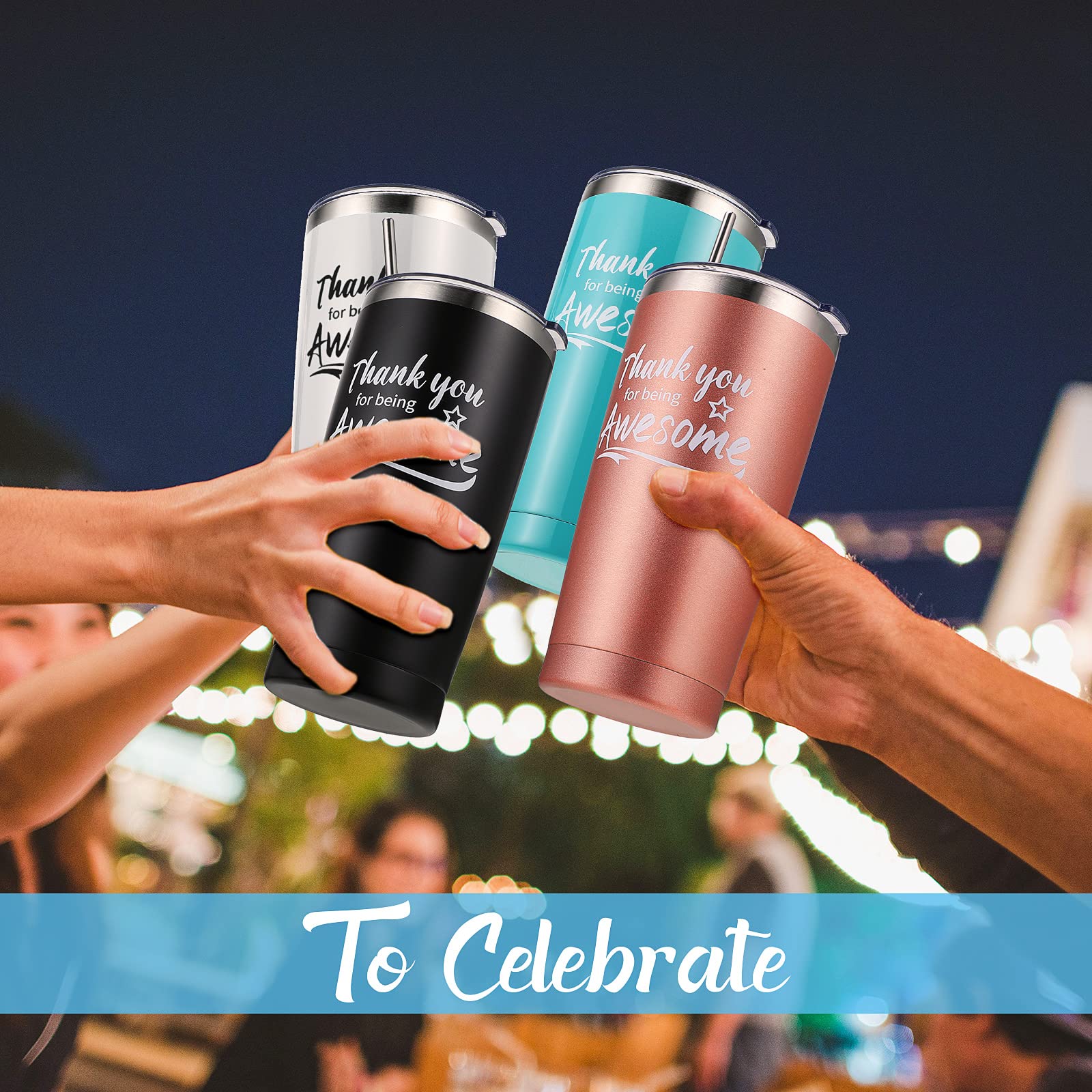 Sieral tumblers styled on an office desk to showcase appreciation-gift suitability