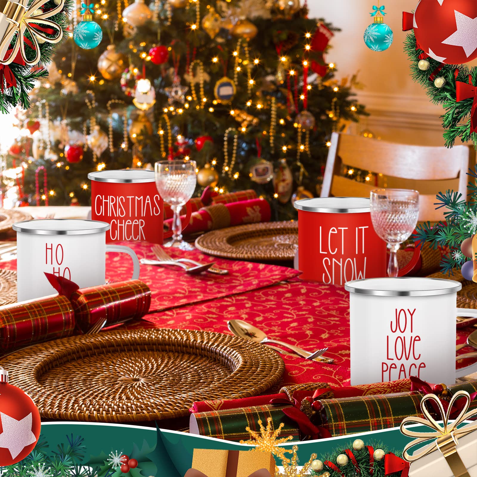 Sieral mugs filled with hot chocolate showing warmth and seasonal entertaining use