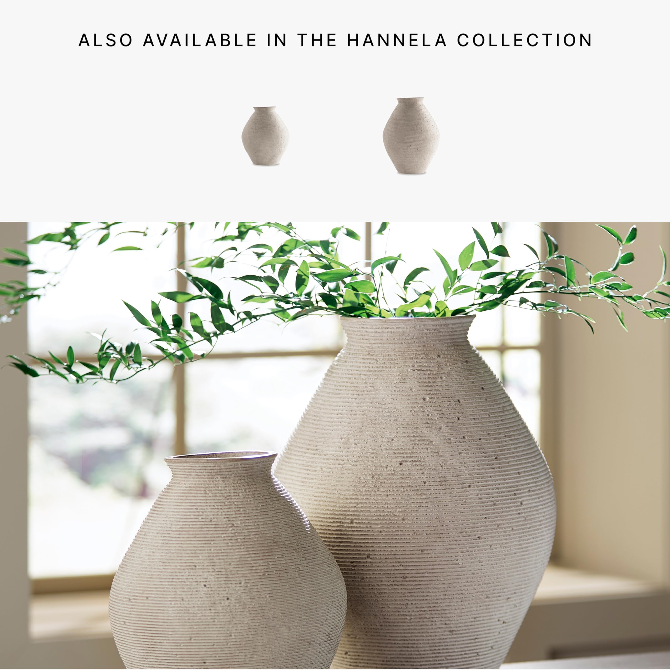 Signature Design by Ashley two vases grouped demonstrating layered décor impact