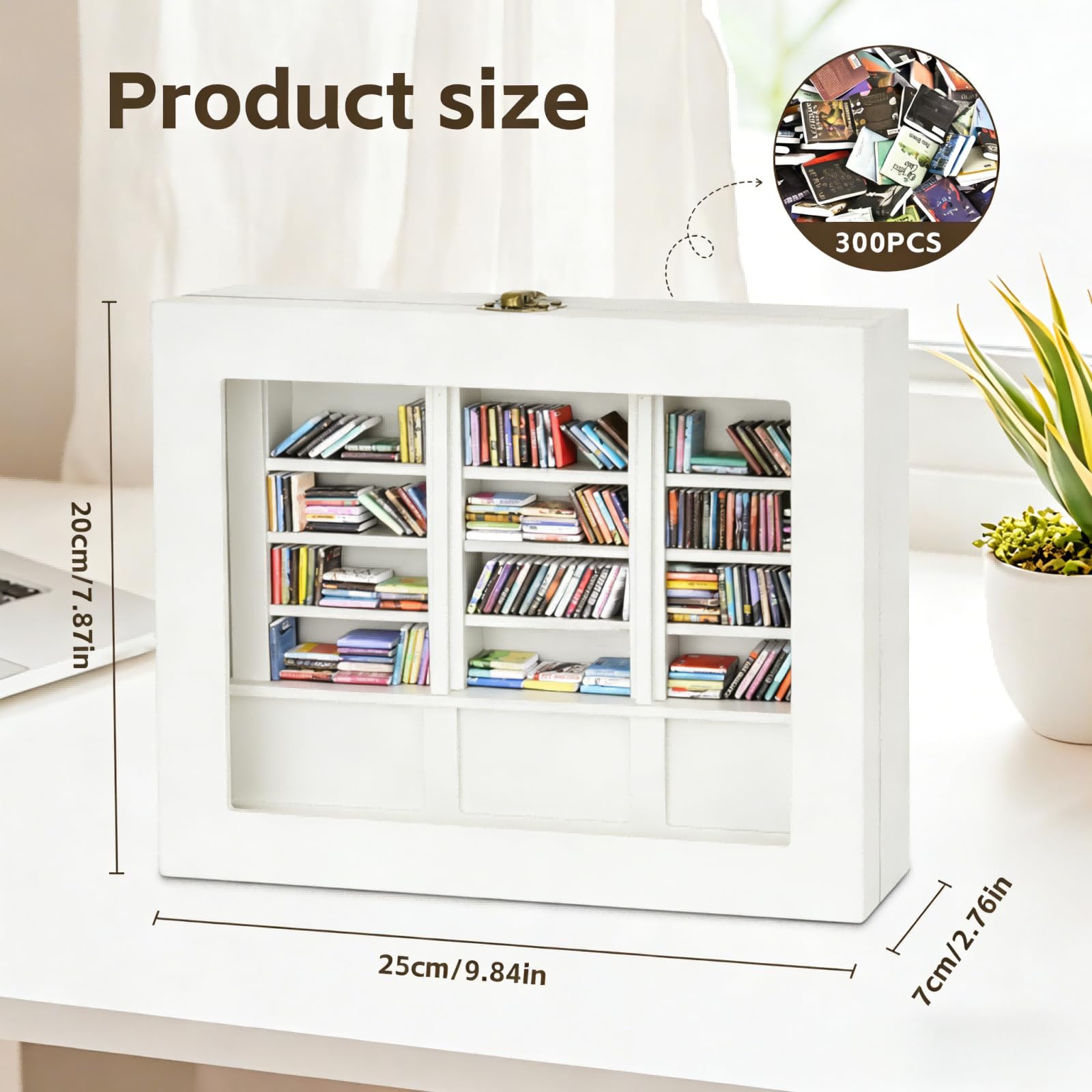 SIHPTO mini bookshelf styled on cozy shelf adding literary decor benefit