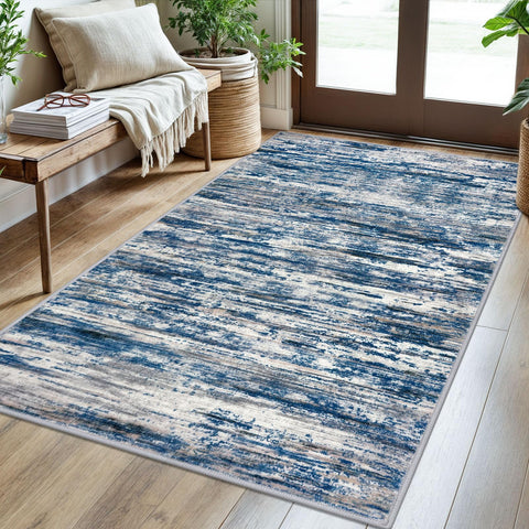 SIILOOM front view of 3x5 rug showing neat edges and color benefit
