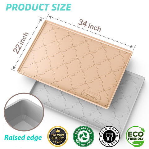 SIKADEER mat installed under sink protecting cabinet from spills and stains