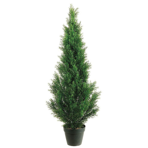 Silk Tree Warehouse cedar topiary front view showing lifelike shape and curb appeal