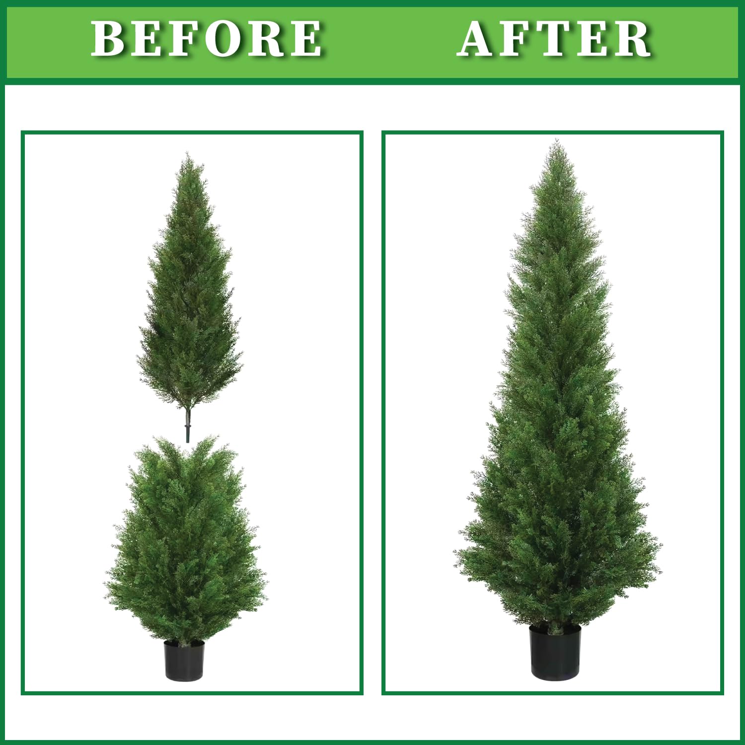 Silk Tree Warehouse topiary pair styled in living room, elevates interior decor