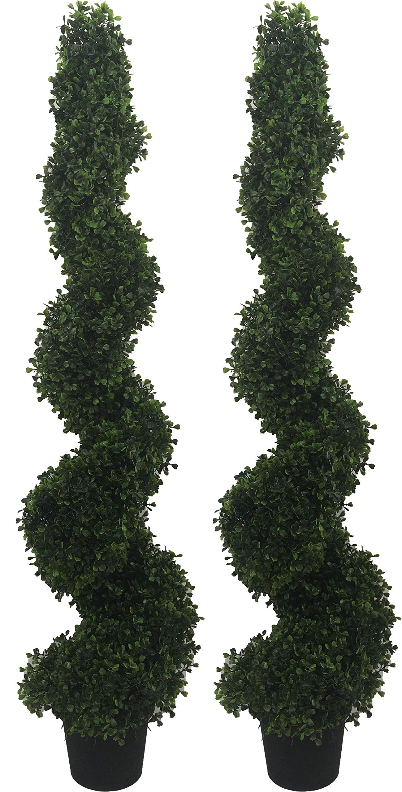 Silk Tree Warehouse topiary next to chair for scale, illustrating 4-foot height and proportion