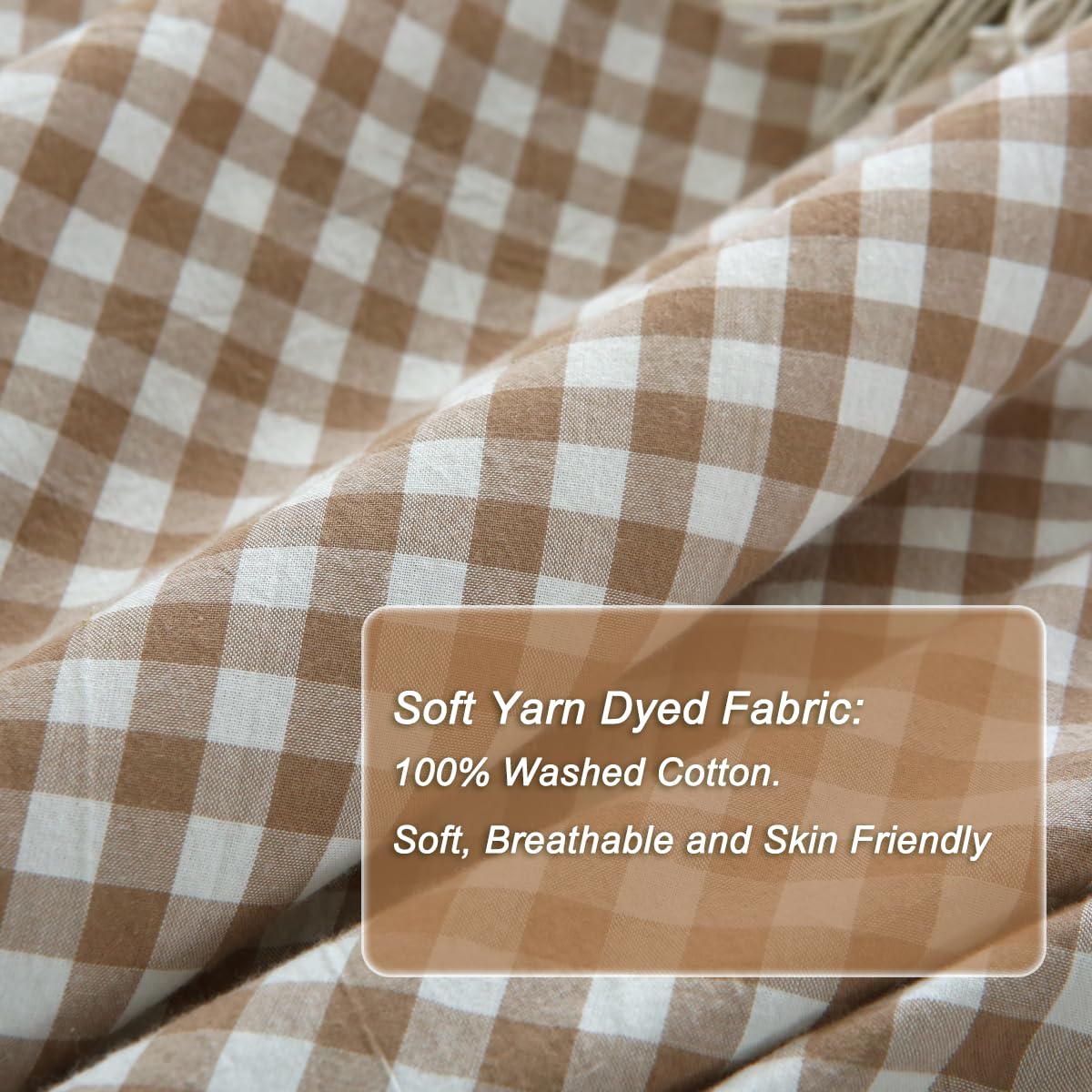 Silnuo king-size duvet cover laid flat to show 104x90 inch dimensions