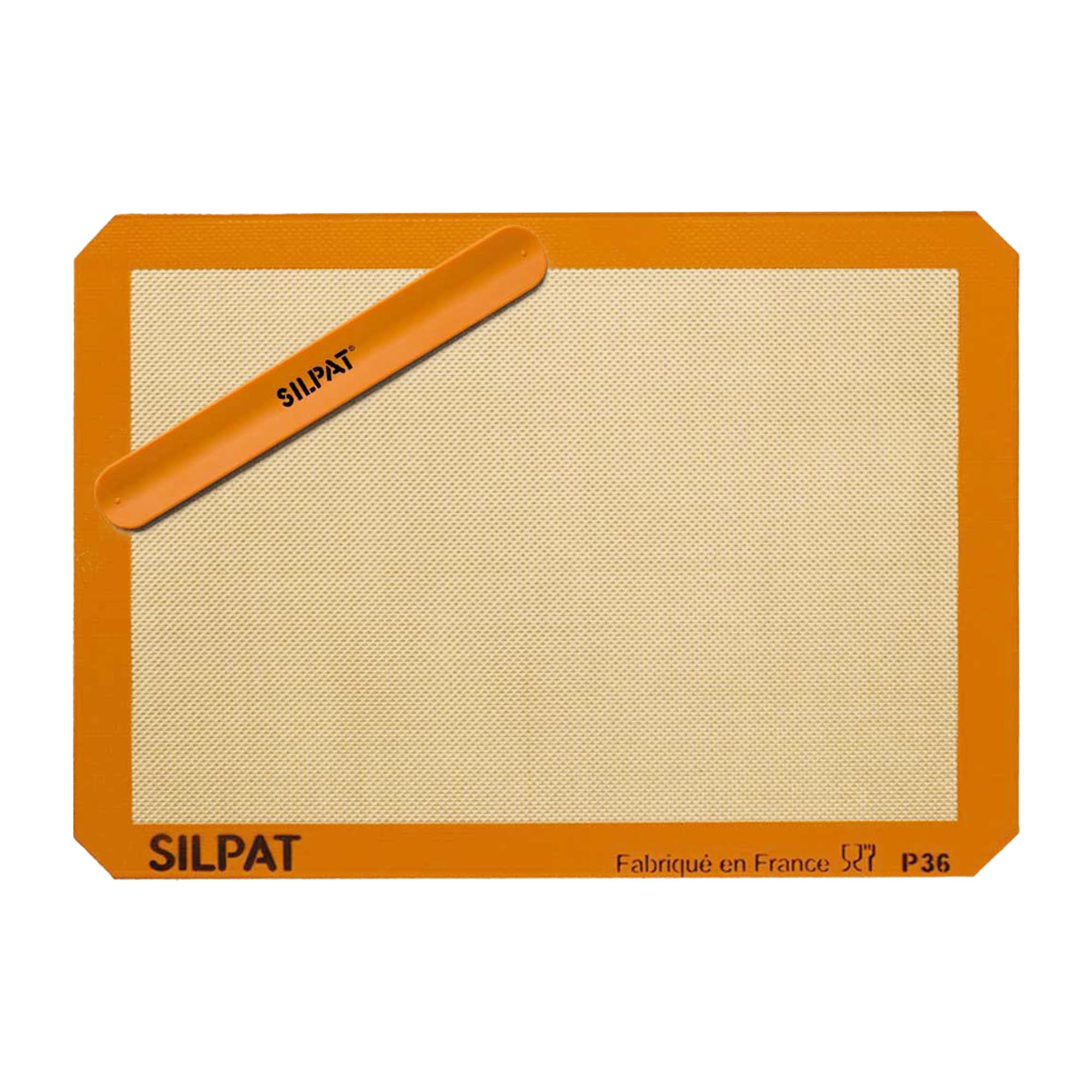 Silpat half-sheet front view showing full mat and clean edge benefit