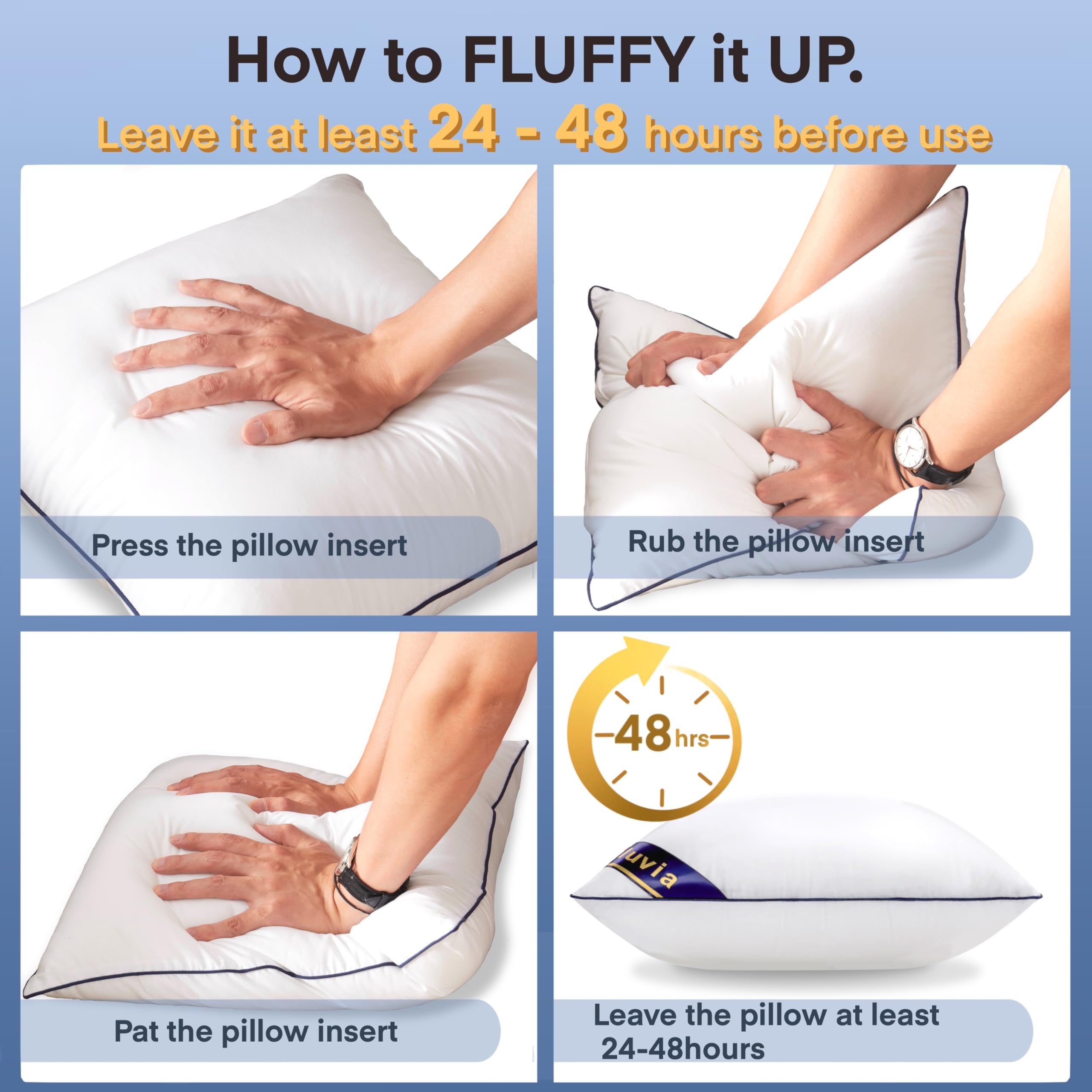 Siluvia pillow beside ruler showing 22x22 size, confirms accurate fit