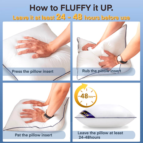 Siluvia pillow beside ruler showing 22x22 size, confirms accurate fit