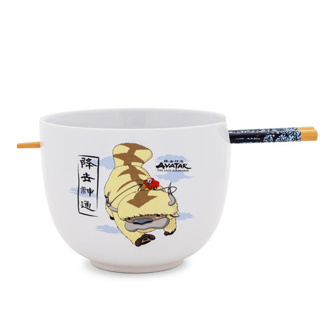 Silver Buffalo Aang and Appa front view showing bowl artwork and durable design benefit