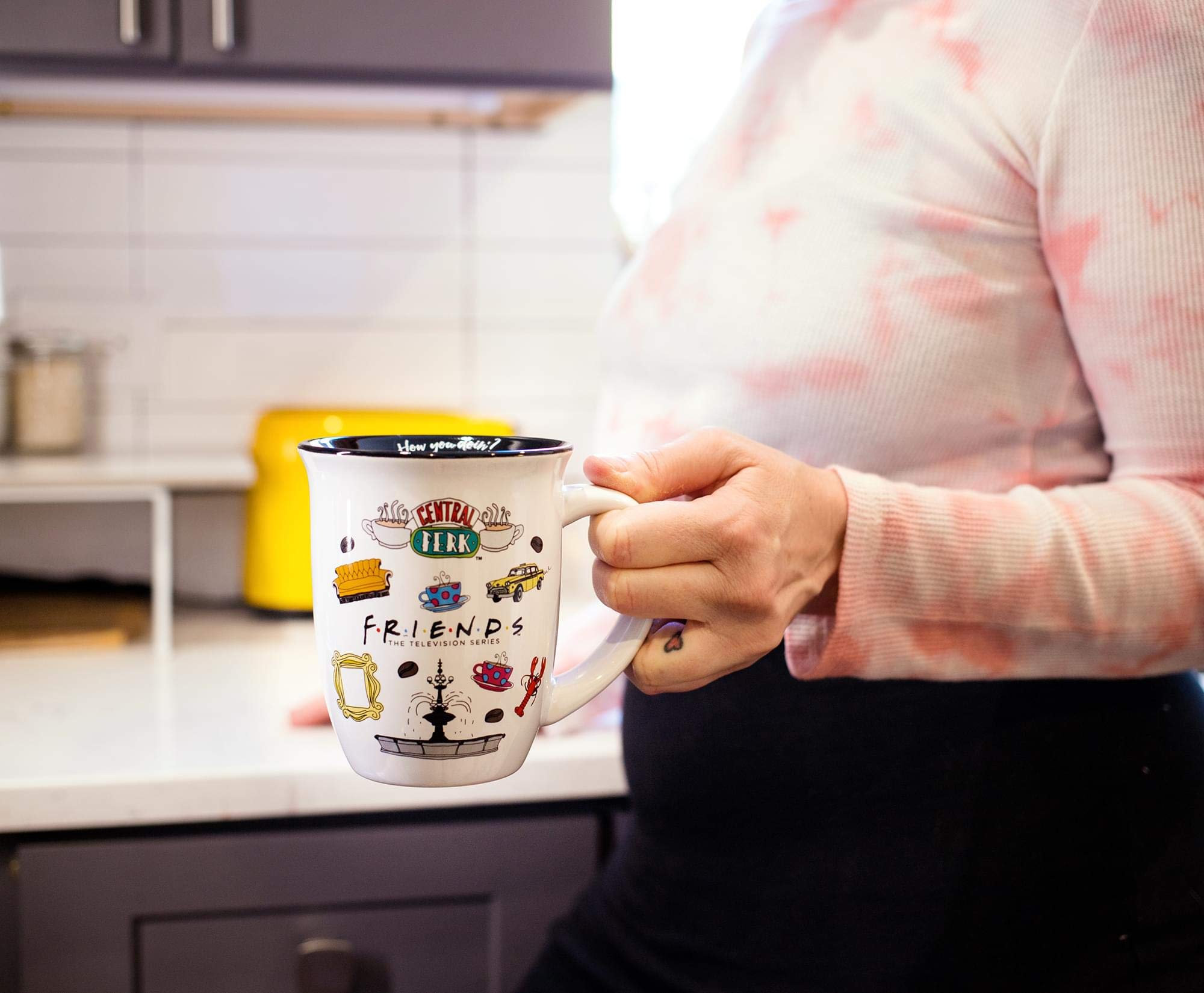 Silver Buffalo mug beside a ruler to show 16-ounce capacity and real-life scale