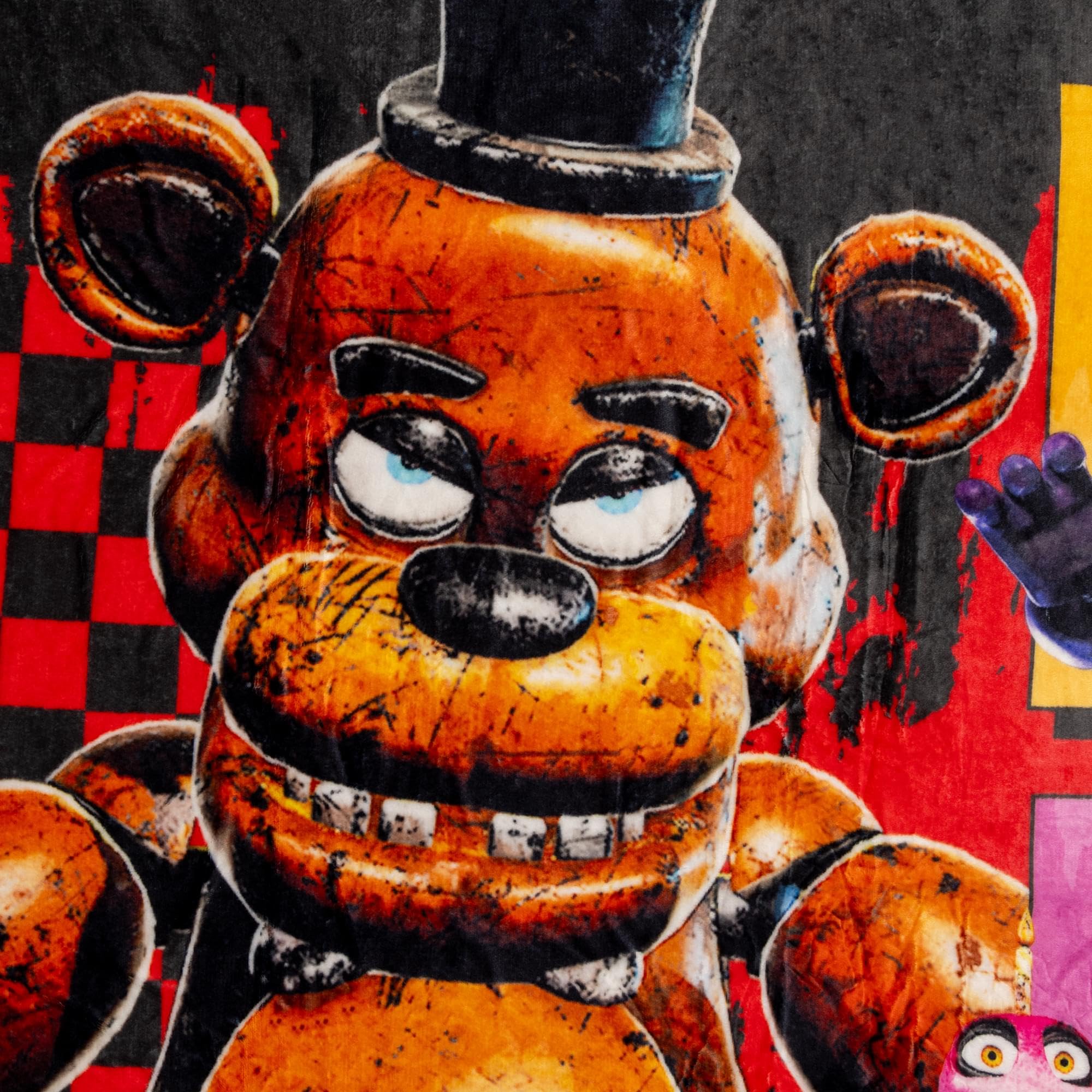 Silver Buffalo full design layout showing Freddy, Bonnie, Chica, and Foxy for collector appeal