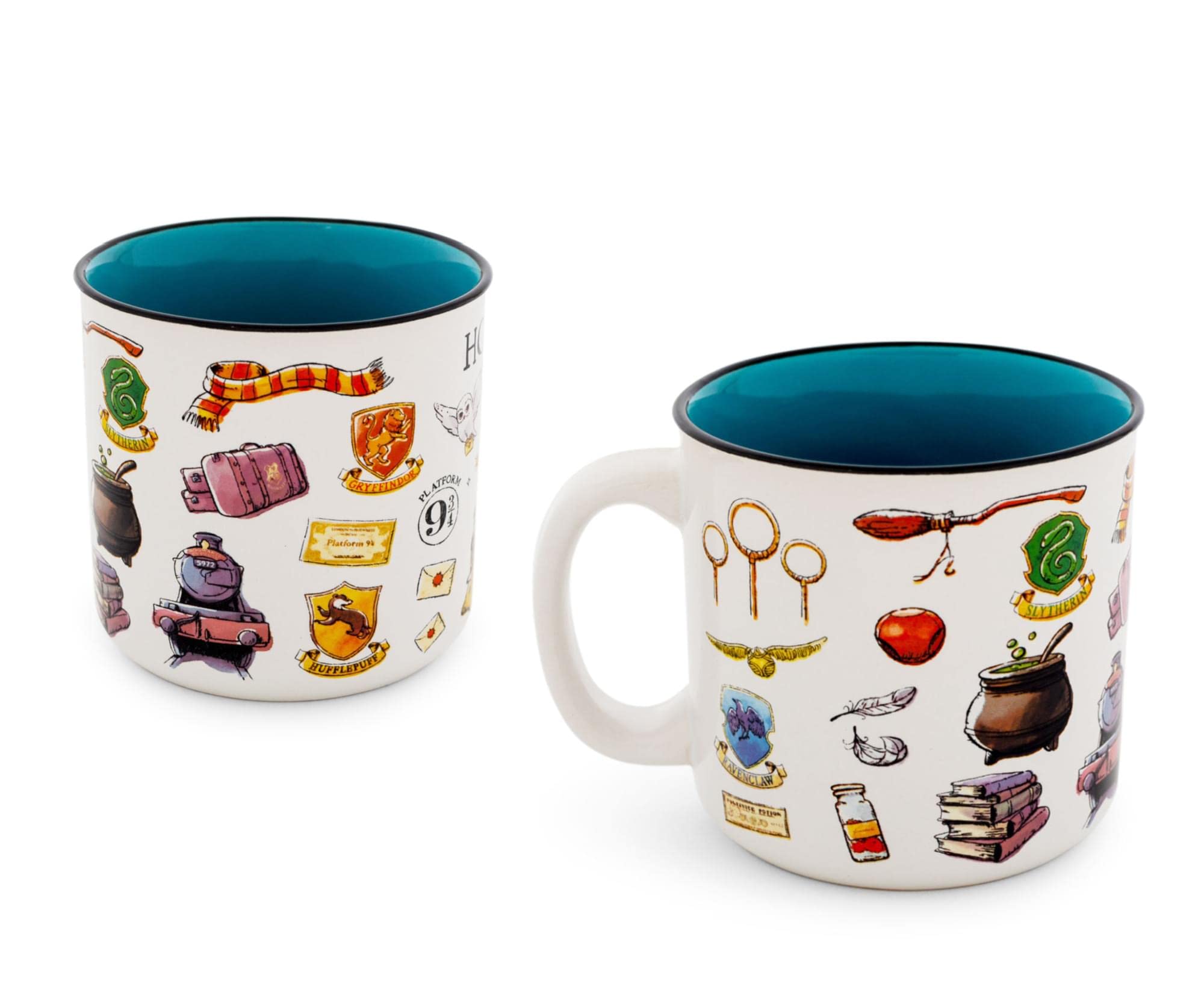 Silver Buffalo mug close-up of printed icons showing detailed design and visual fidelity