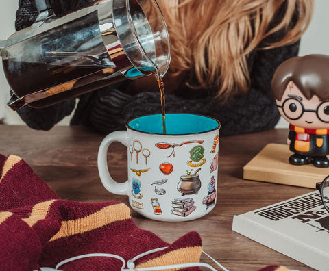 Silver Buffalo mug filled with coffee showing everyday use and warming convenience