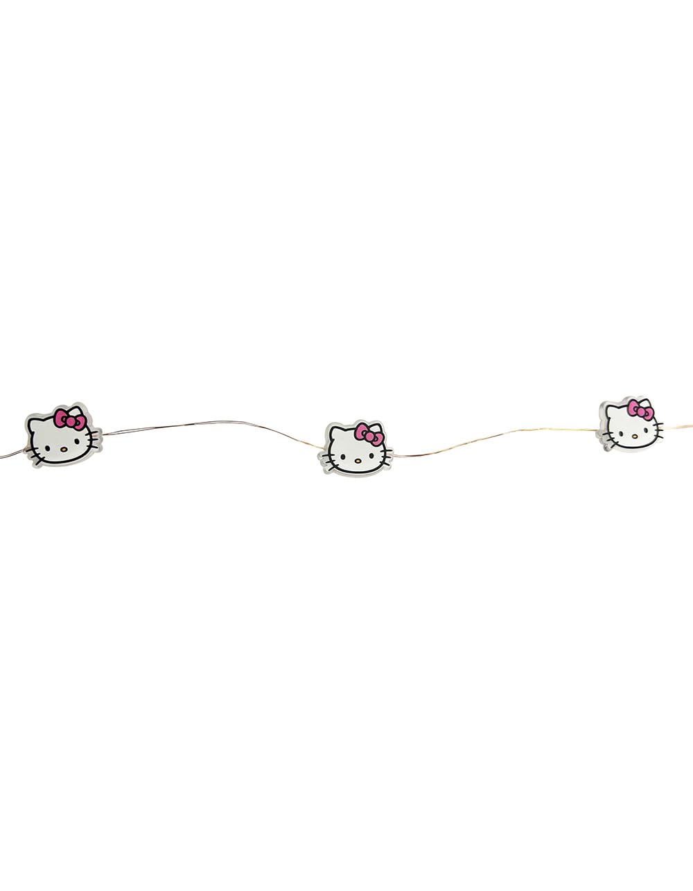Silver Buffalo Hello Kitty front view showing pink bow faces and cozy glow