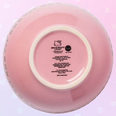 Silver Buffalo Hello Kitty label showing official Sanrio licensing and product details