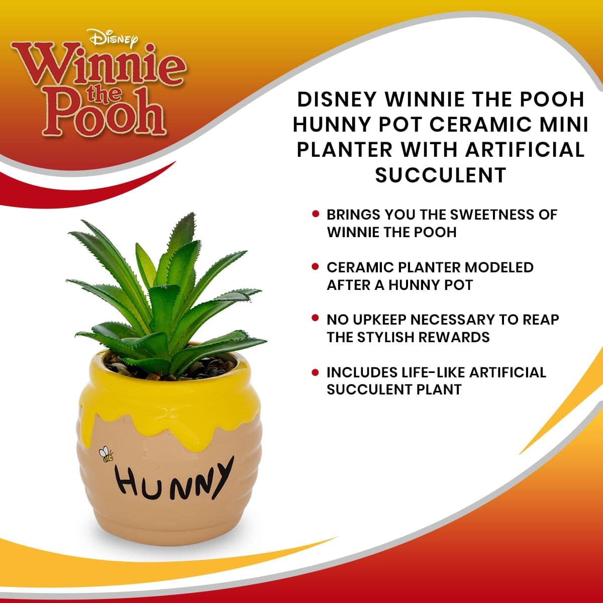 Silver Buffalo hunny pot styled on a shelf creating a playful, nostalgic display