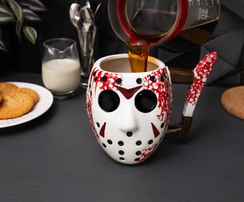 Silver Buffalo mug filled with coffee showing practical use and display flair