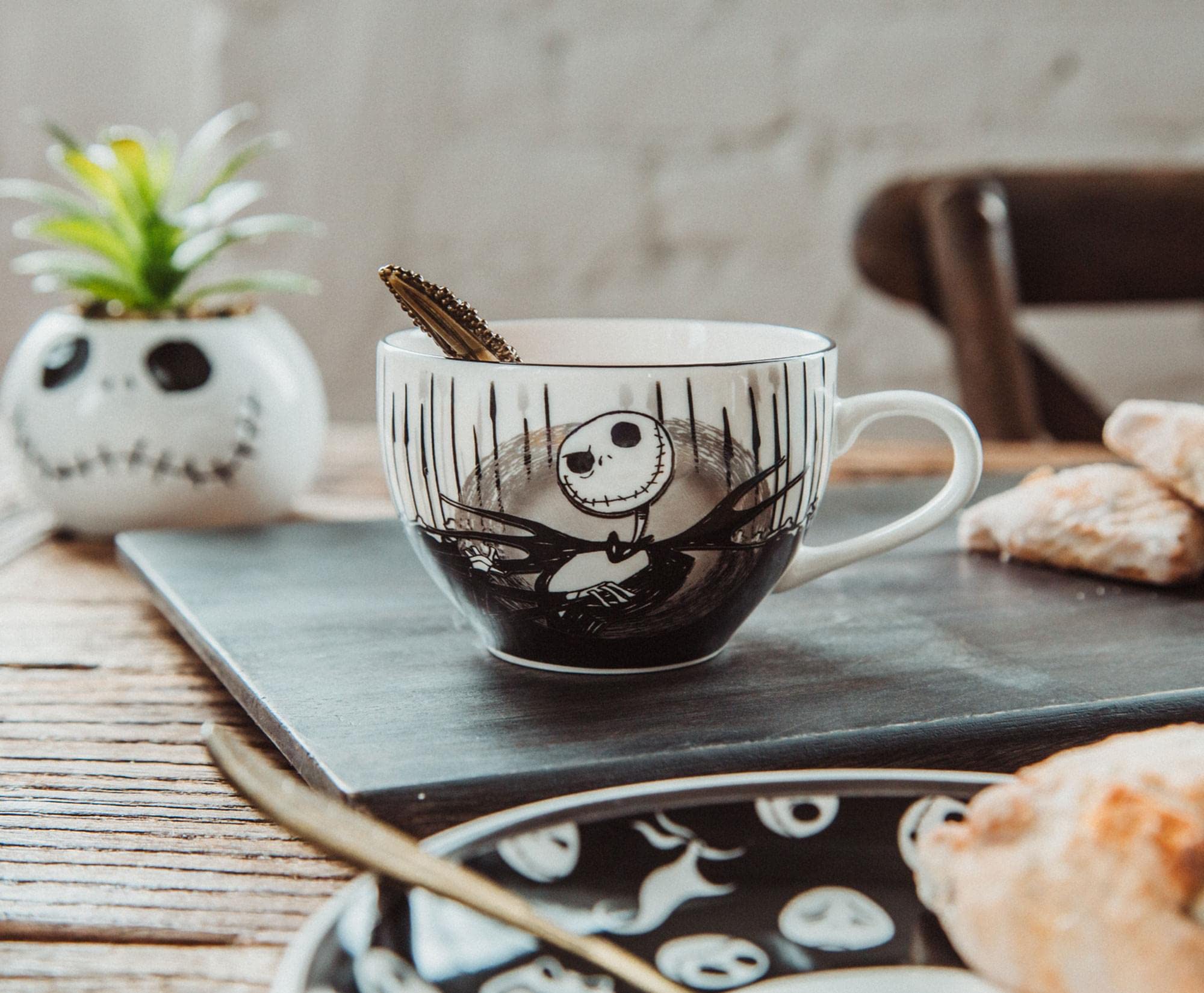 Silver Buffalo set styled on a holiday table, adds themed decor benefit