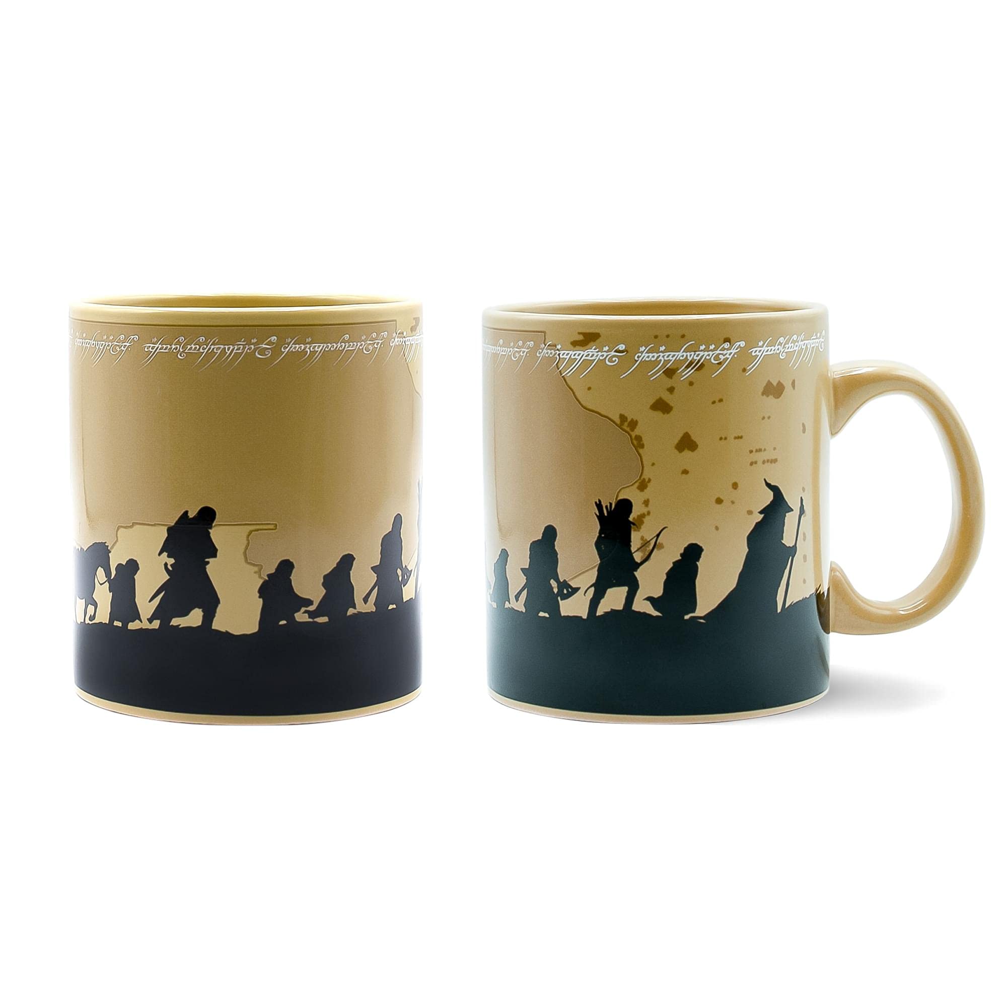 Silver Buffalo mug handle closeup showing grip comfort and sturdy ceramic construction benefit