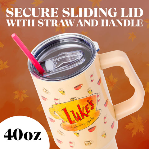 Silver Buffalo pink straw and screw-on lid view showing leak-reducing benefit