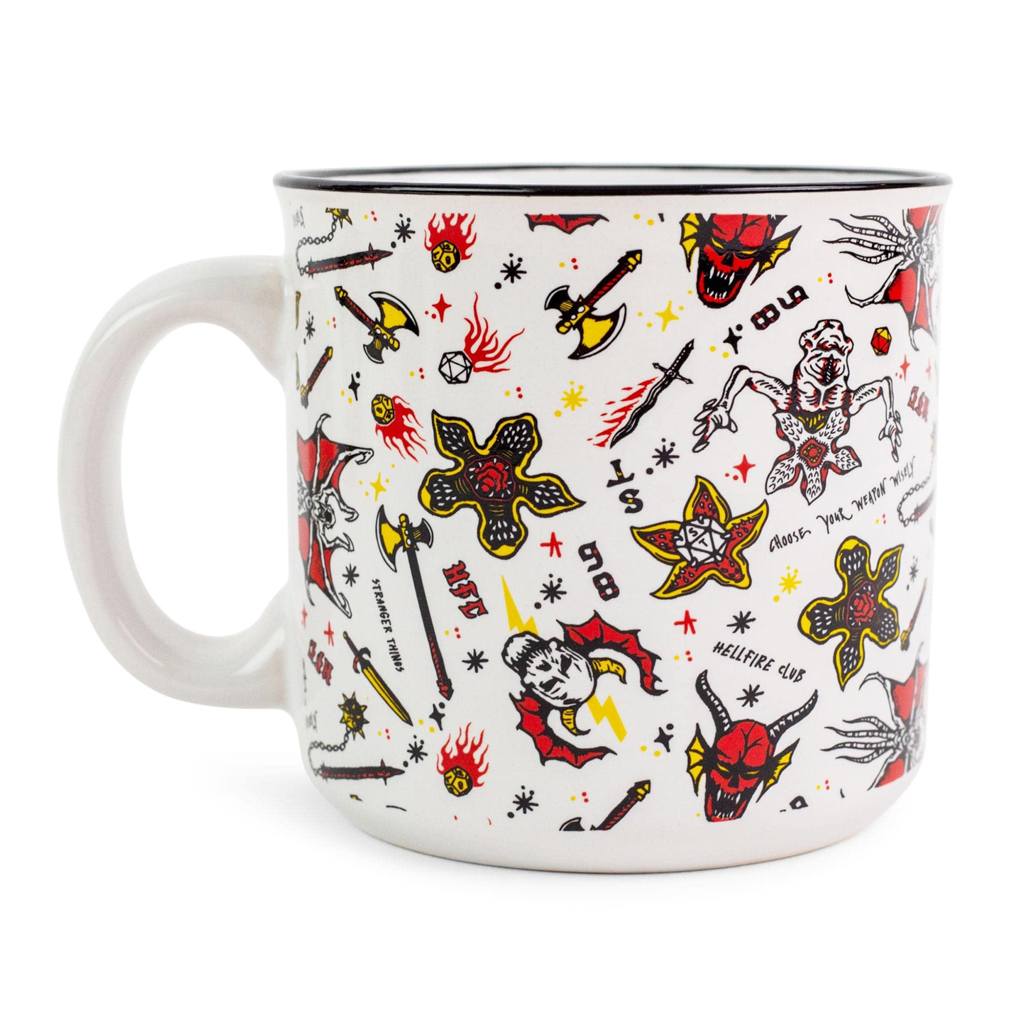 Silver Buffalo Mad Hatter glass detail showing whimsical print and color pop