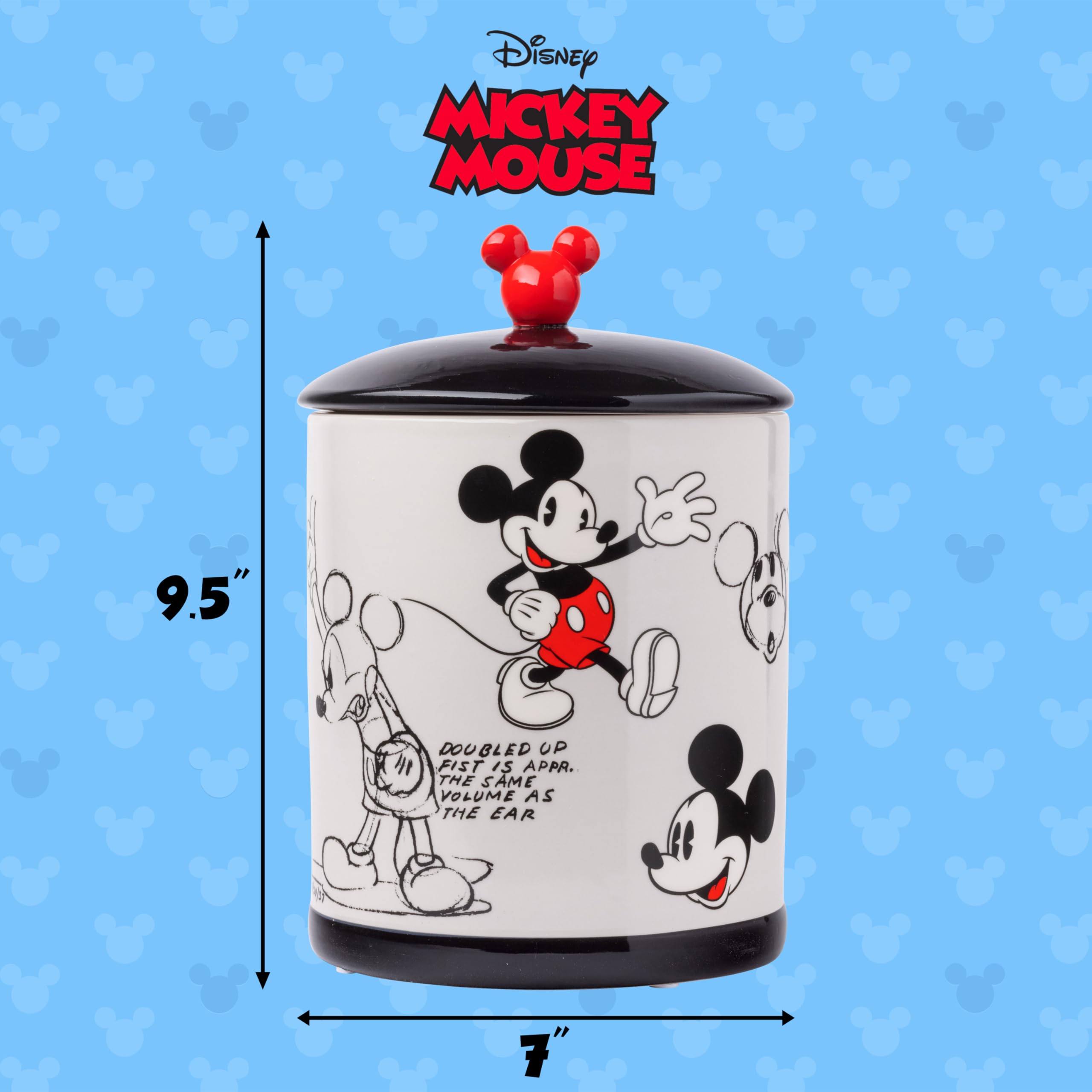 Silver Buffalo close-up of Mickey sketches highlighting detailed artwork and charm