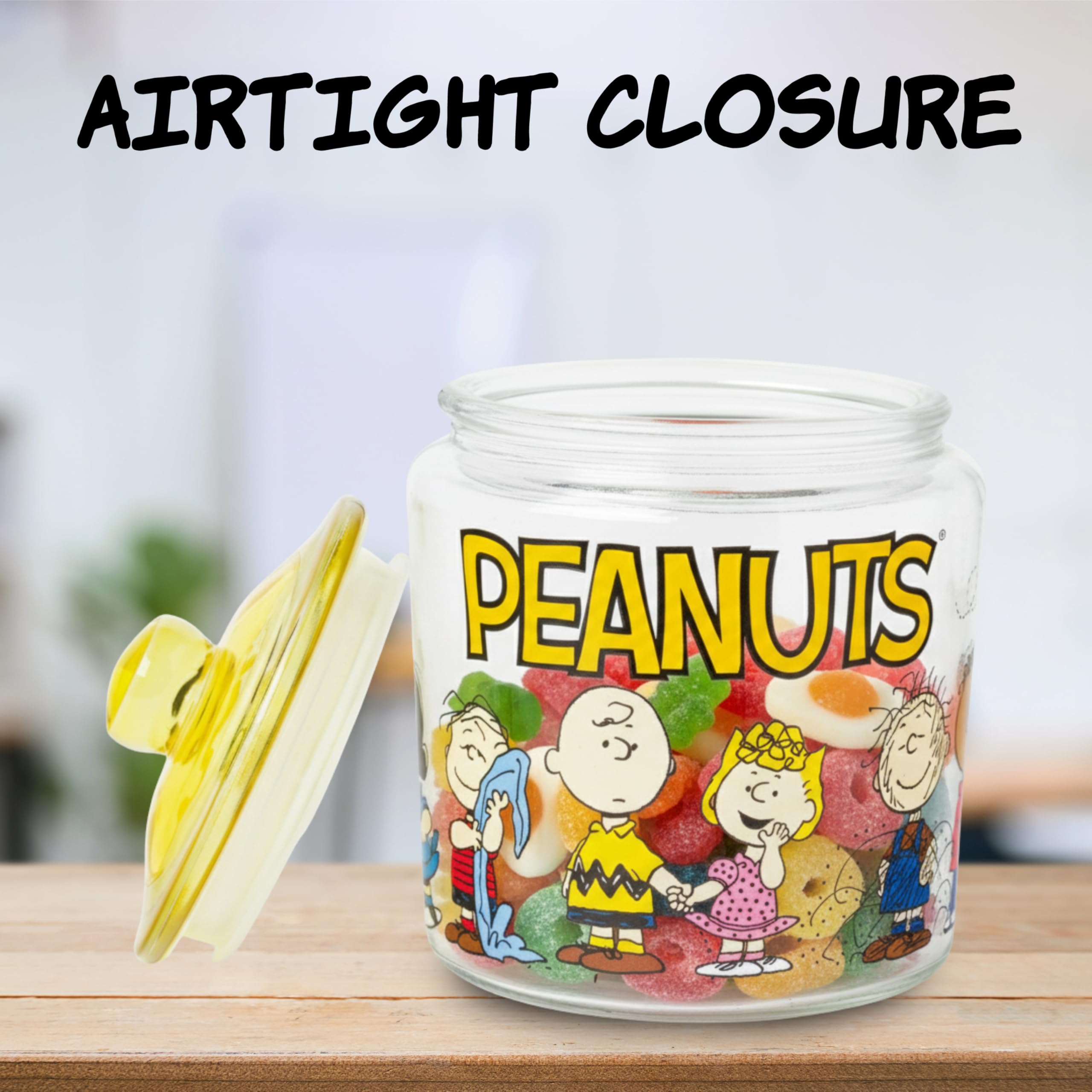 Silver Buffalo jar filled with candy illustrating visible contents and charm