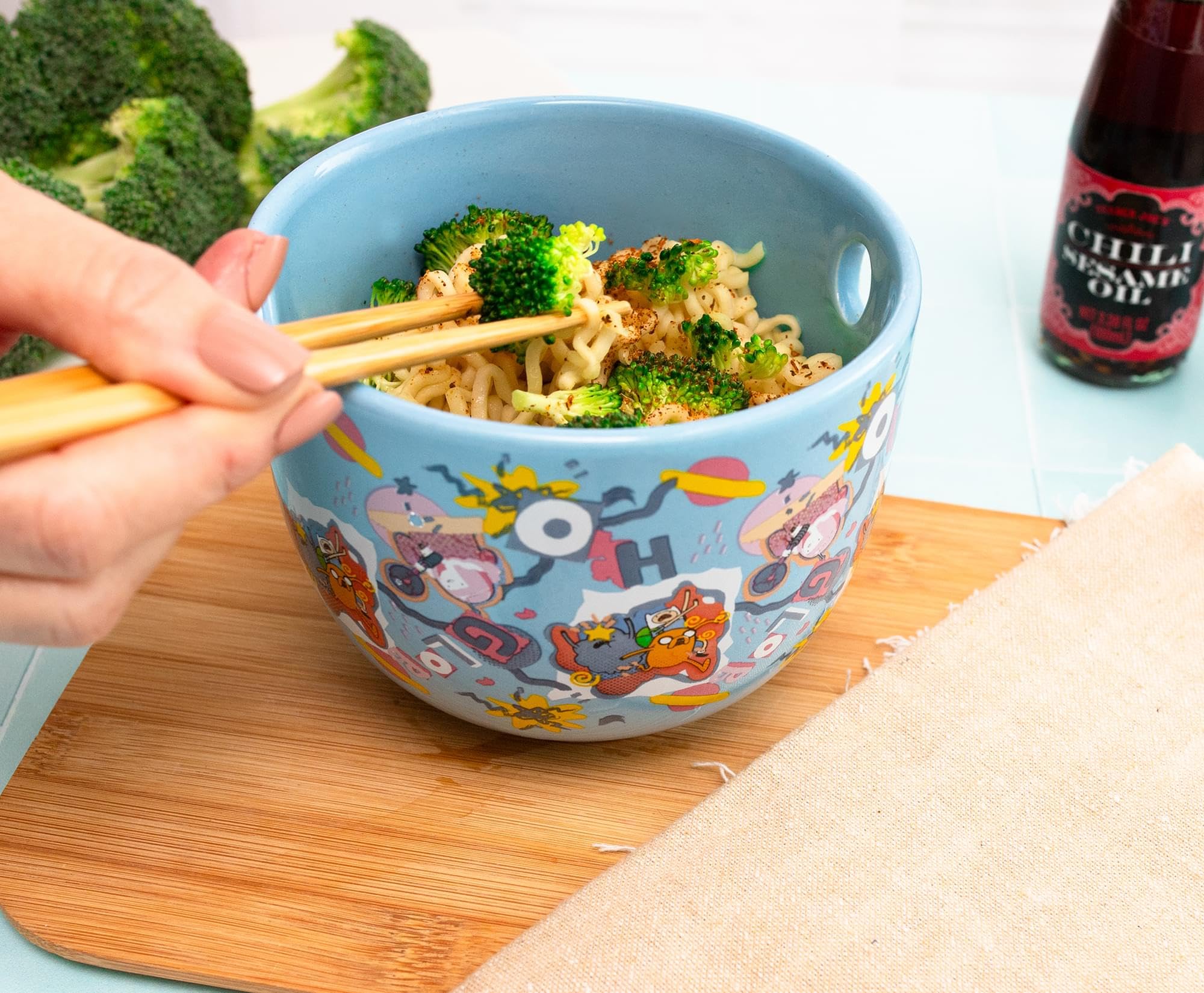 Silver Buffalo bowl staged on kitchen counter creating playful dining atmosphere