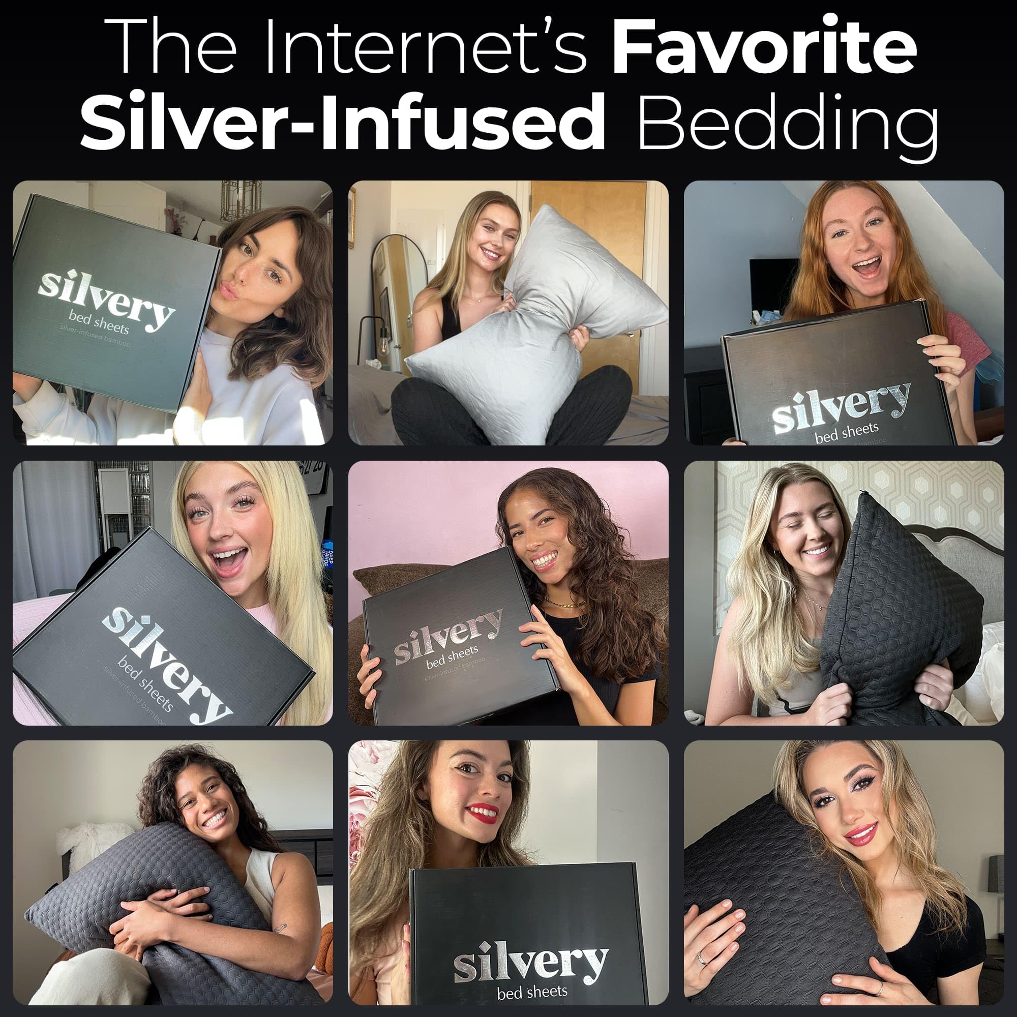 Silvery hand feeling texture conveying silky touch and reduced friction benefit