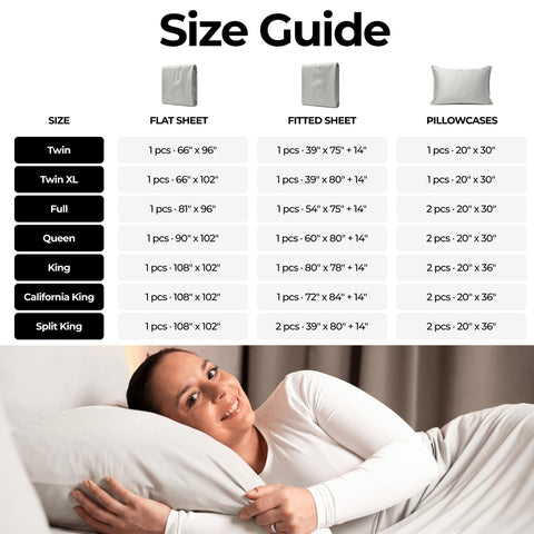 Silvery size scale on mattress comparing dimensions and deep-pocket fit