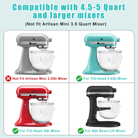 SIMBIKOO attachment mounted on KitchenAid mixer for effortless churning