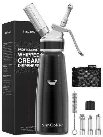 SimCoker front view of aluminum dispenser showing sleek durable design and easy handling