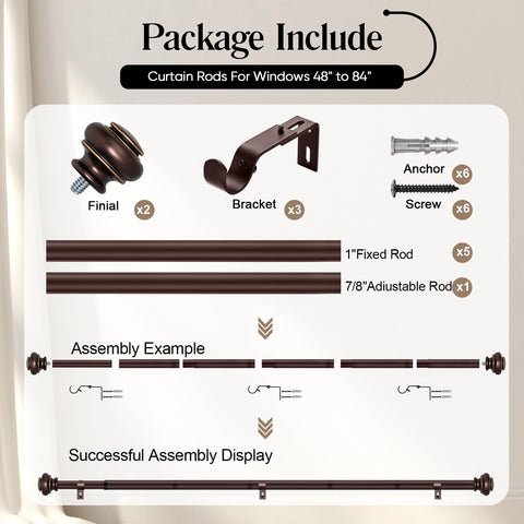 SIMEWIN installed over kitchen window illustrating versatility and neat curtain draping