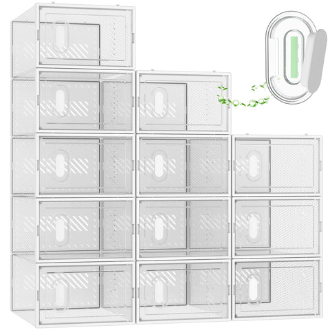 SIMPDIY sneakers inside clear box protecting shoes from dust