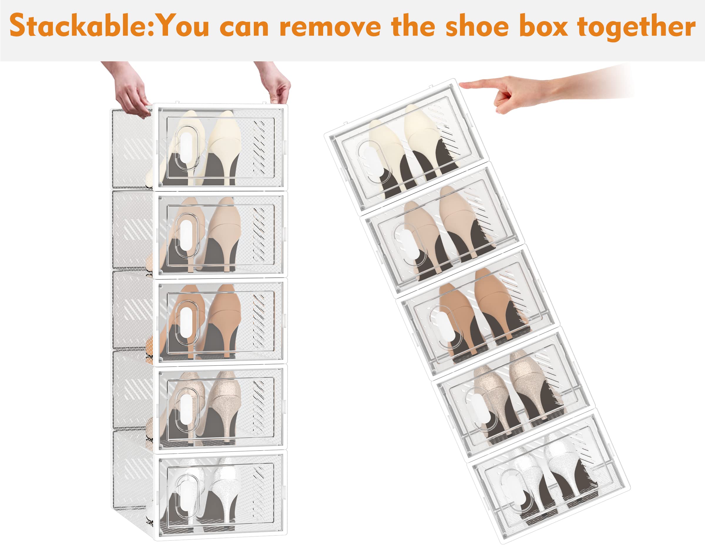 SIMPDIY stacked closet organization saving floor and shelf space