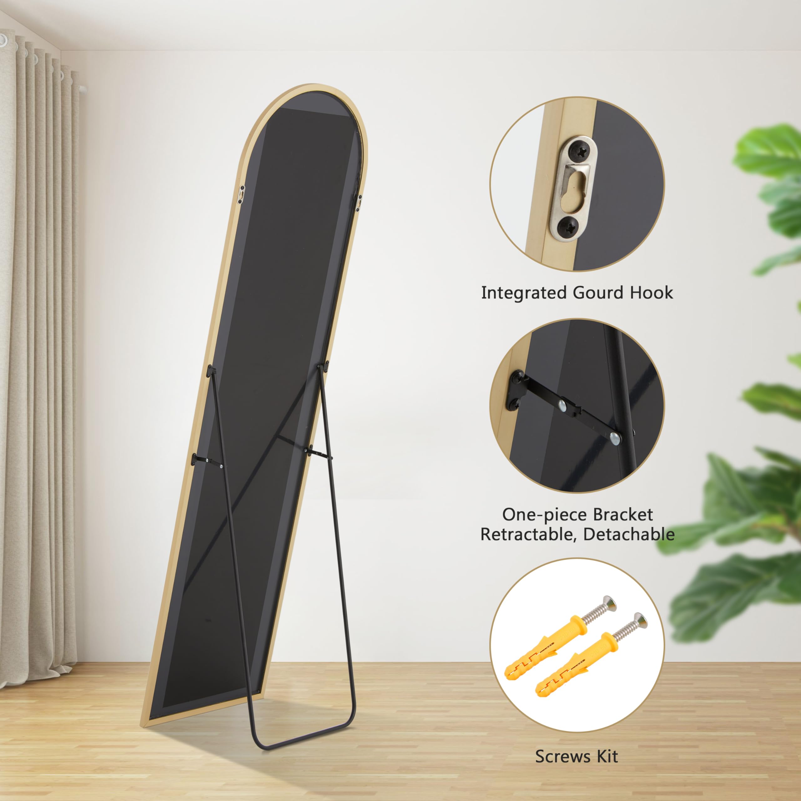 Simple Deluxe mirror in bedroom lifestyle scene enlarges space and reflects light