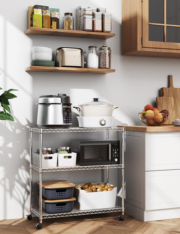 Simple Deluxe close-up of shelf surface showing alloy-steel texture and durable finish
