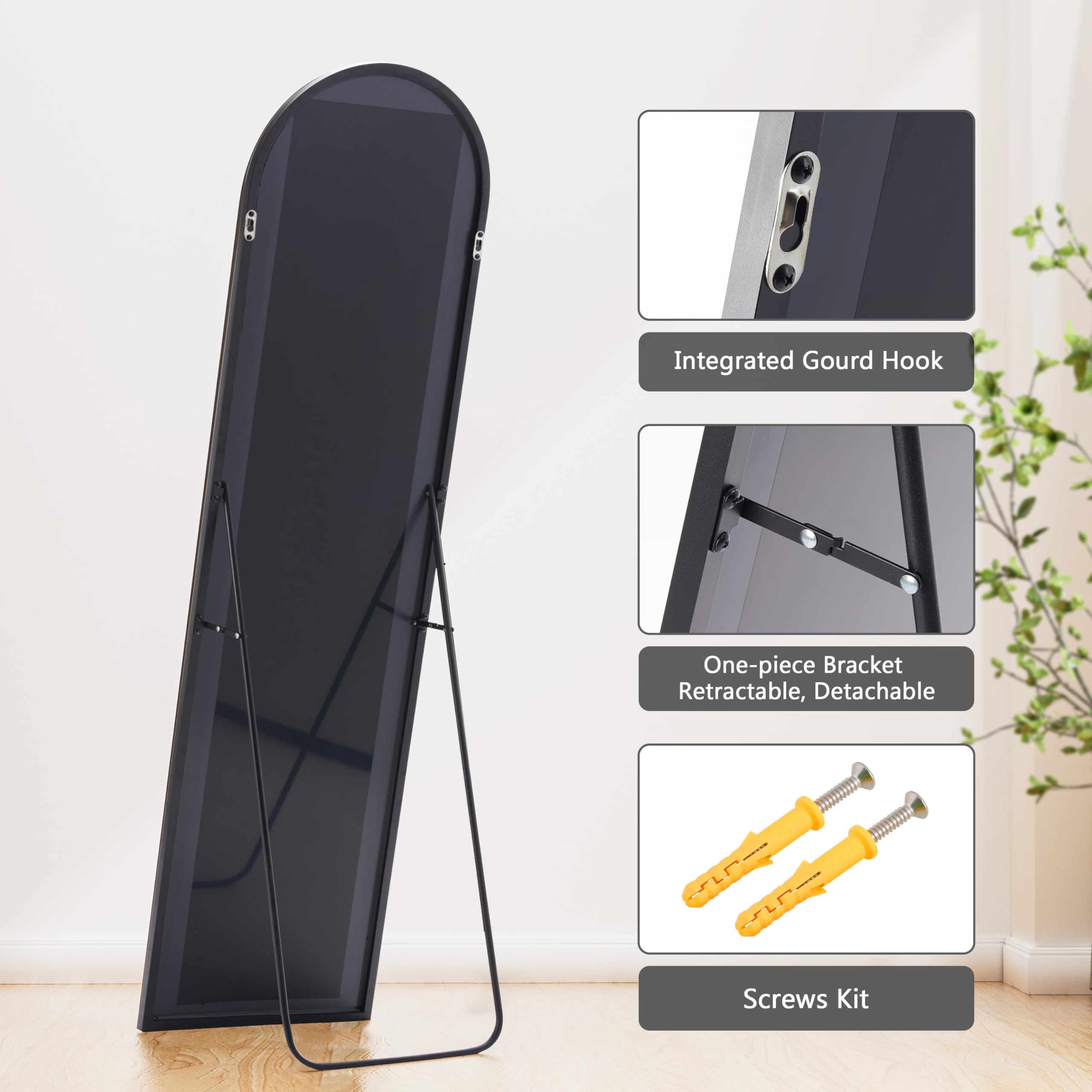 Simple Deluxe mirror floor-standing in bedroom for full outfit checks