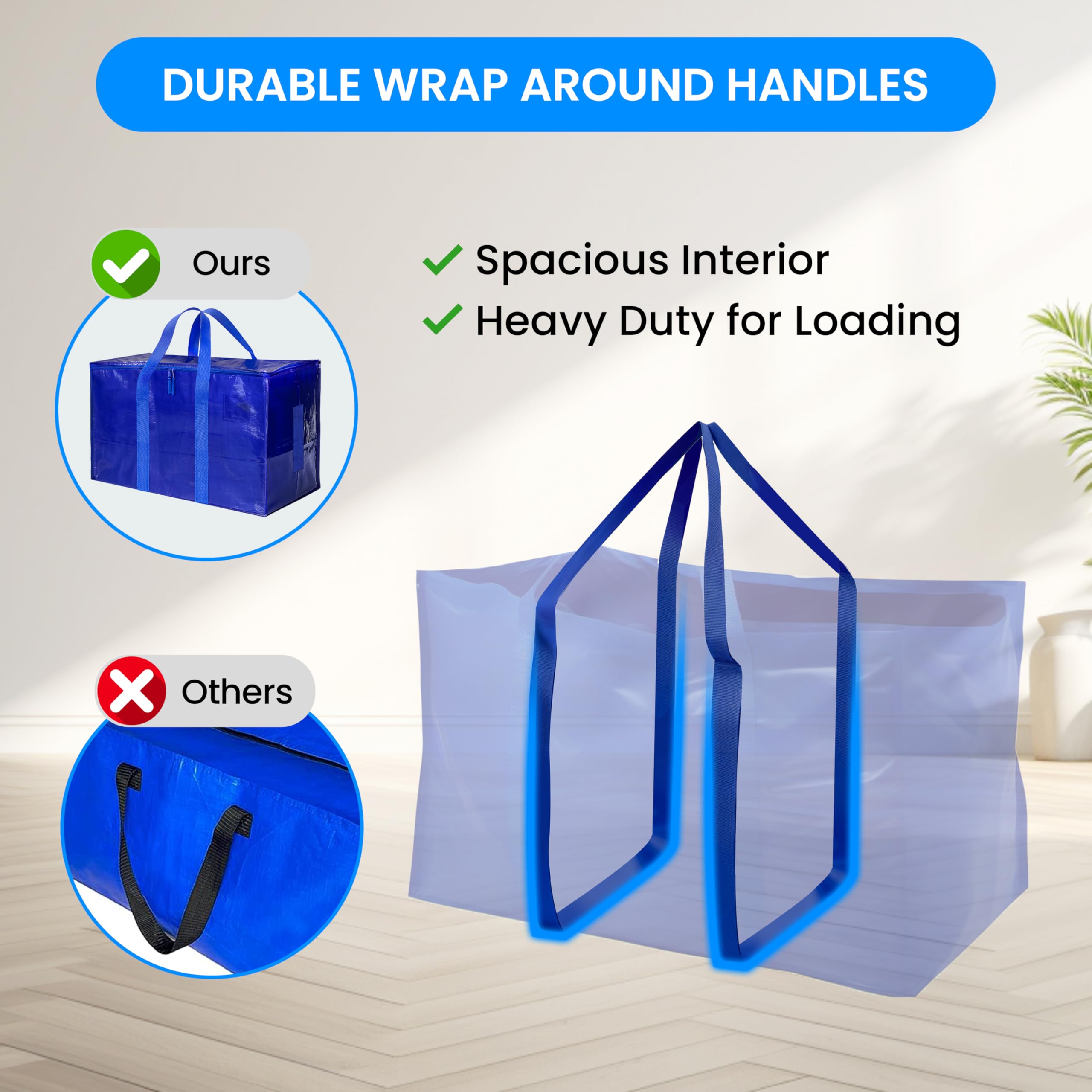 Simple Deluxe moving bag folded flat for compact storage and space-saving convenience