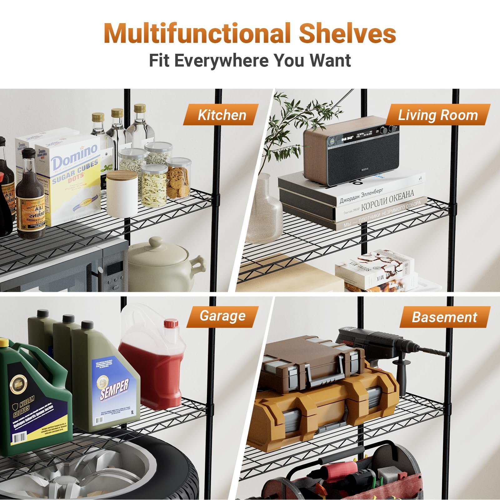 Simple Deluxe in kitchen holding appliances illustrating organized countertop relief benefit