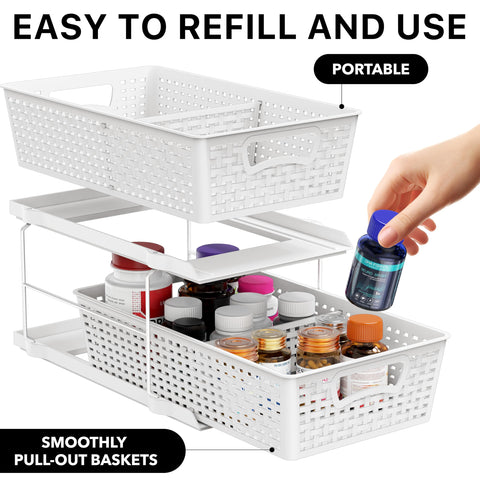 Simple Houseware adjustable divider detail showing customization for varied items benefit